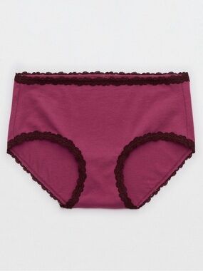 NWT Aerie Superchill Cotton Lace Boybrief Panty